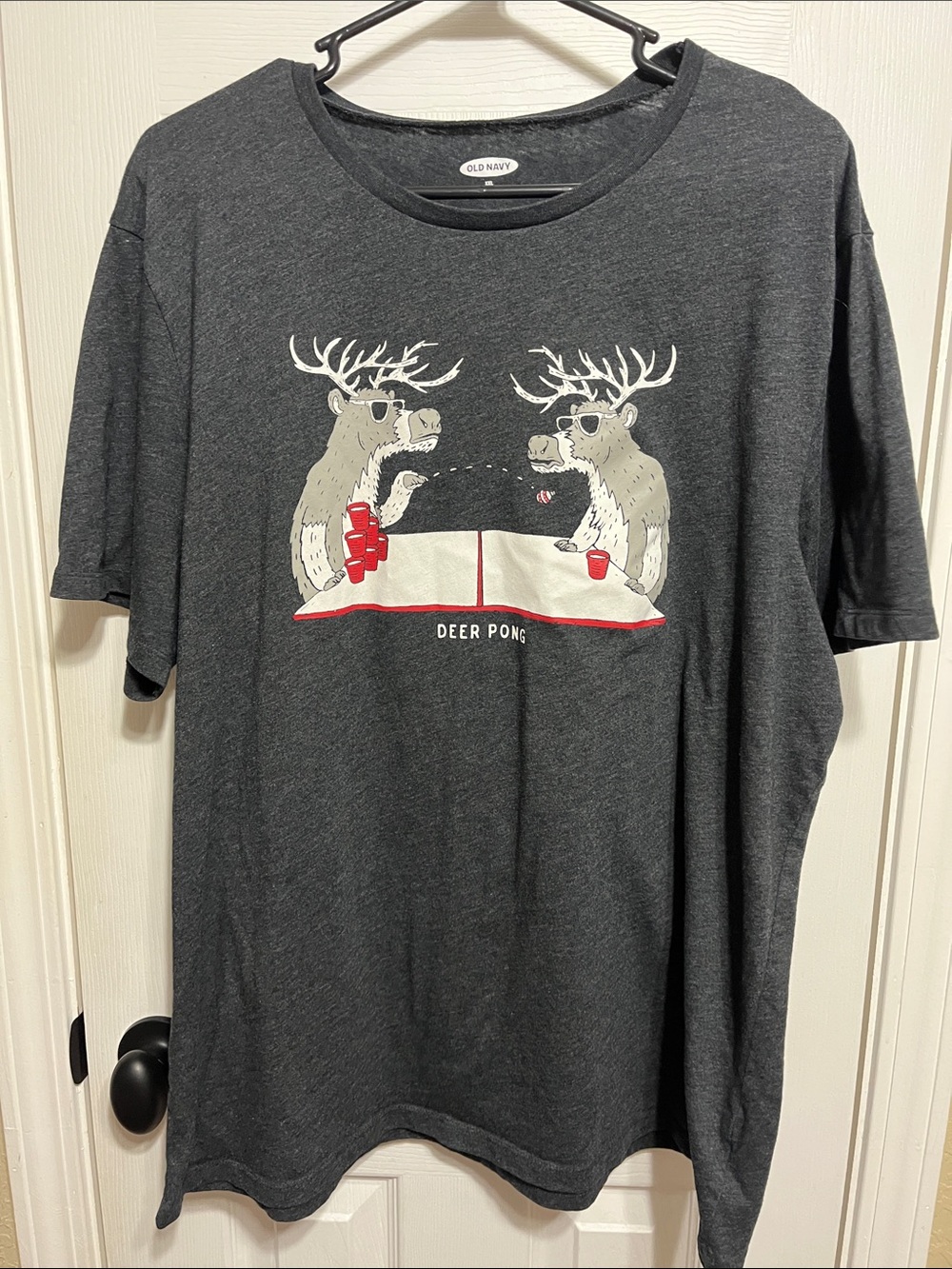 Old Navy Charcoal Short-Sleeve 'Deer Pong' Graphic Tee